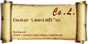 Csutor Leonidász névjegykártya